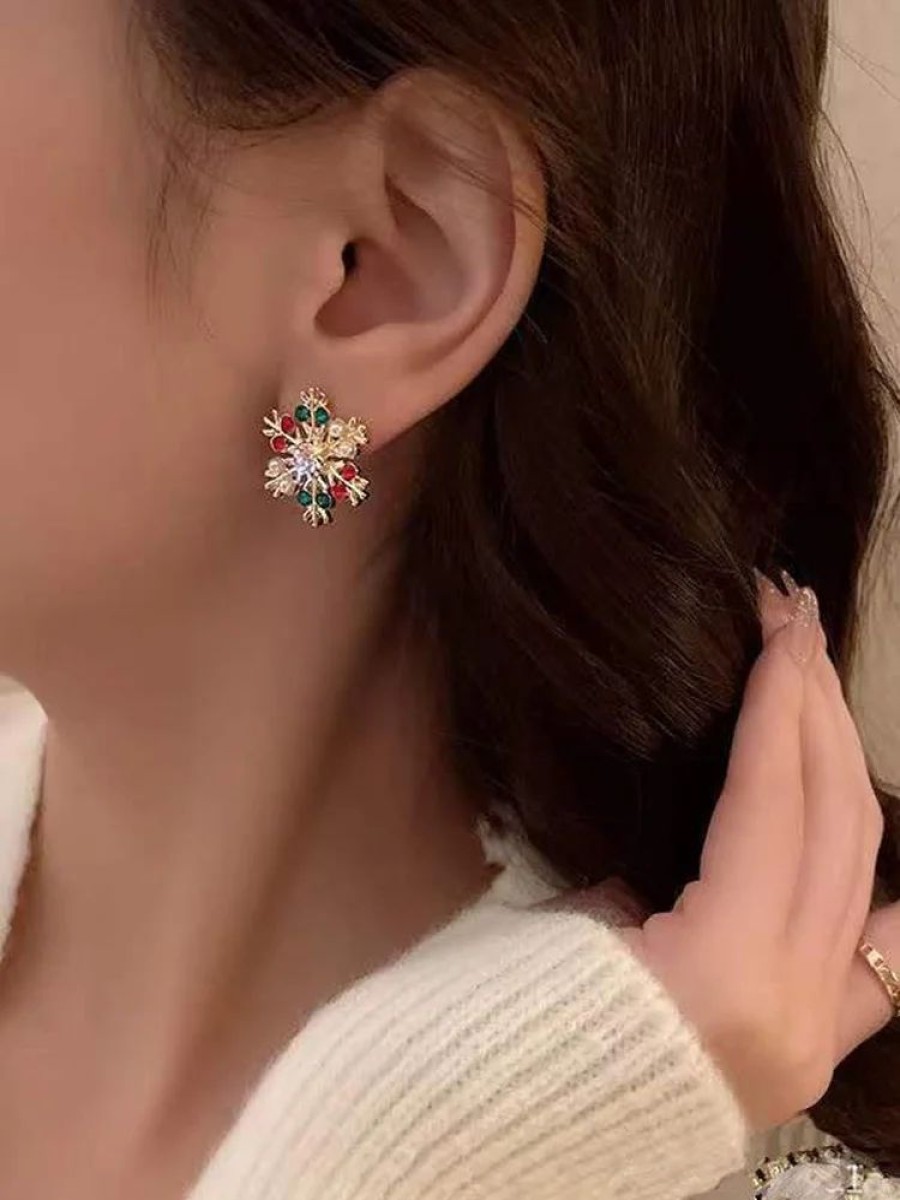 Accessories sthcute | Snowflake Shape Ring Earrings