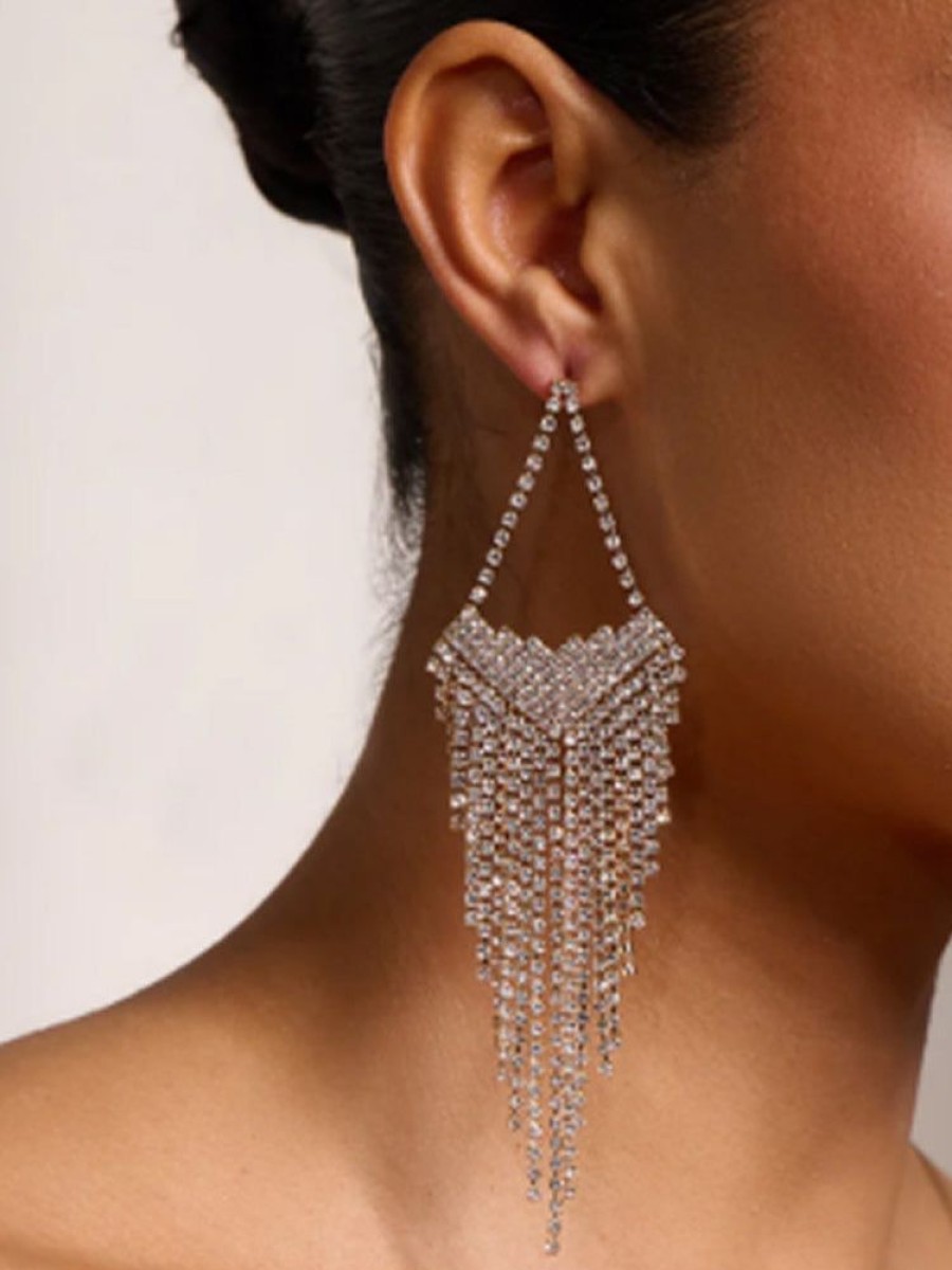 Accessories sthcute | Diamante Tassel Crystalu00A0Dropu00A0Earring