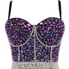 Tops sthcute | Bejeweled Taylor Swift Outfit Diamond Corset Cropu00A0Top