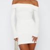 Dresses sthcute | Off Shoulder Cinched Waist Long Sleeve Mini Dress