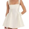 Dresses sthcute | Open Back Strap Ties Mini Flareu00A0Dress White