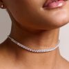 Accessories sthcute | Diamanteu00A0Crystal Embellishmentsu00A0Classic Choker Necklace Silver