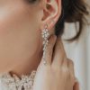 Accessories sthcute | Geometryu00A0Sparklingu00A0Rhinestone Crystal Drop Earring Silver