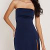 Occasion sthcute | Bandeau Side Slit Fitted Miniu00A0Dress Navy