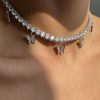 Accessories sthcute | Butterflyu00A0Diamanteu00A0Crystal Embellishments Choker Necklace