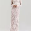 Dresses sthcute | Vintage Lace Ruched Elegant Maxi Dress With Shawl