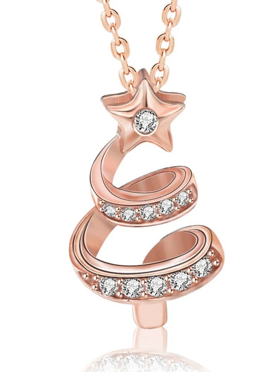 Accessories sthcute | Christmas Tree Diamante Alloy Necklace