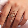 Accessories sthcute | Snake Rhinestones Knuckle Rings Index Finger Rings