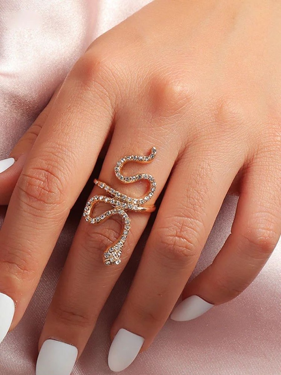 Accessories sthcute | Snake Rhinestones Knuckle Rings Index Finger Rings